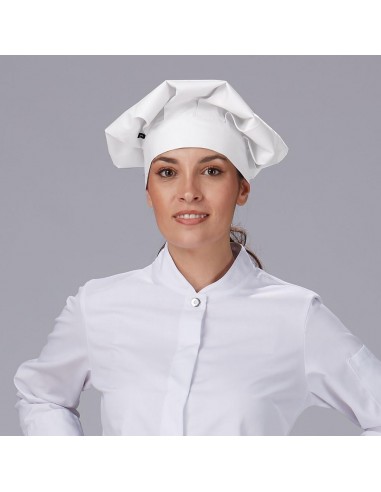 GORRO GRAN CHEF BLANCO CON VELCRO
