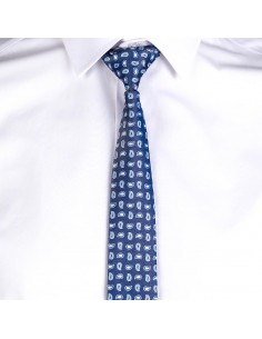 CORBATA CON NUDO DE PALA ESTRECHA JACQUARD