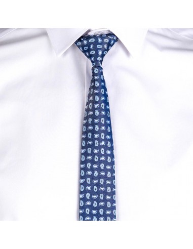CORBATA CON NUDO DE PALA ESTRECHA JACQUARD
