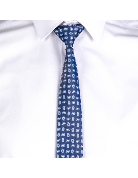 CORBATA CON NUDO DE PALA ESTRECHA JACQUARD