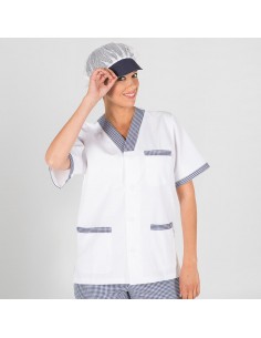 BLUSA SANITARIO MUJER PICO ABIERTO BOTONES COMBI