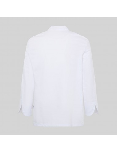 CHAQUETA COCINA UNISEX BOTON FORRADO M/L BLANCA