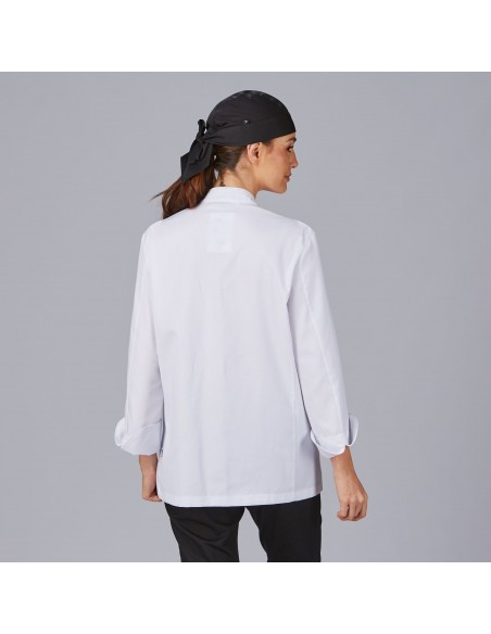 CHAQUETA COCINA UNISEX BOTON FORRADO M/L BLANCA CHAQUETA COCINA UNISEX BOTON FORRADO M/L BLANCA