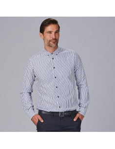 CAMISA HOMBRE RAYAS BICOLOR SLIM FIT ALESSANDRO