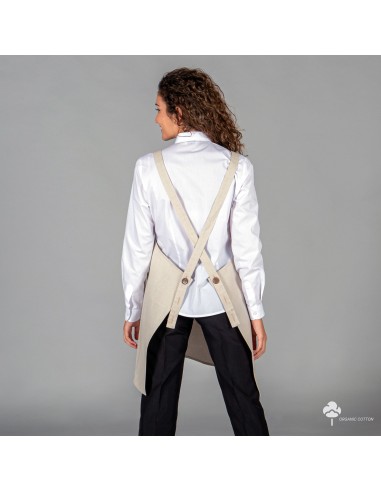DELANTAL CON PETO TEJIDO ORGANICO 76X92 CM