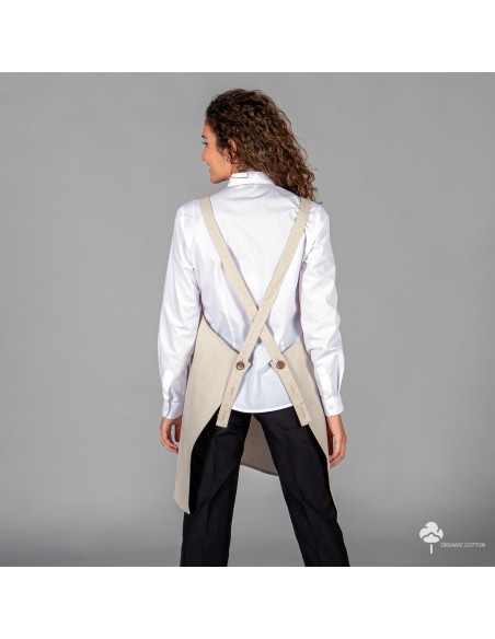DELANTAL CON PETO TEJIDO ORGANICO 76X92 CM DELANTAL CON PETO TEJIDO ORGANICO 76X92 CM