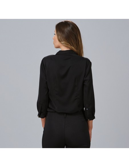 BLUSA MUJER CUELLO SOLAPA LAZO FLAVIA