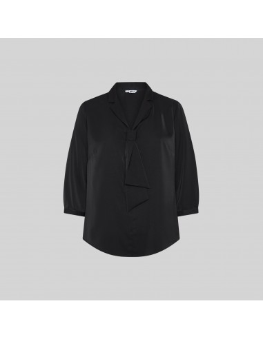 BLUSA MUJER CUELLO SOLAPA LAZO FLAVIA