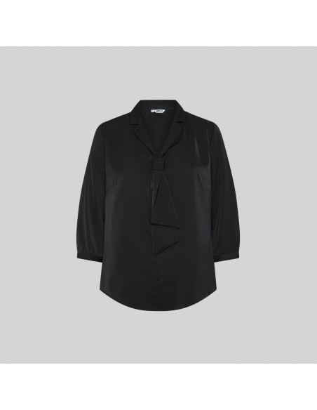 BLUSA MUJER CUELLO SOLAPA LAZO FLAVIA