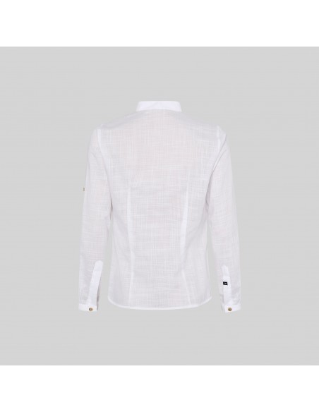 CAMISA MUJER FALSO LINO FLORA