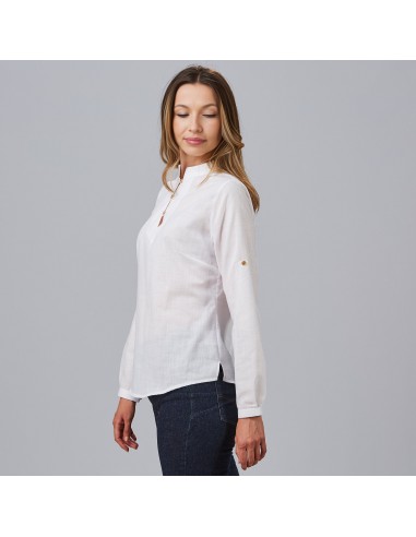 CAMISA MUJER FALSO LINO FLORA