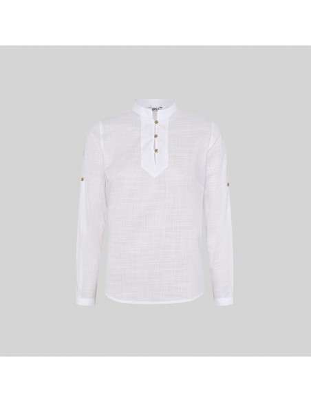 CAMISA MUJER FALSO LINO FLORA