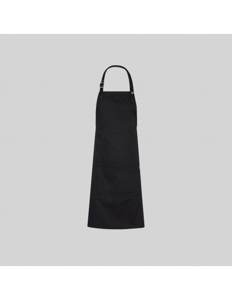 DELANTAL CON PETO CINTA DE CUERO 72X80 CM