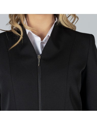 AMERICANA MUJER CON CREMALLERA CUELLO CHIMENEA TRIVIAL
