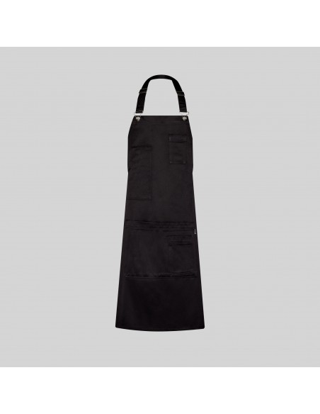 DELANTAL CON PETO SATINADO 80X68 CM DELANTAL CON PETO SATINADO 80X68 CM