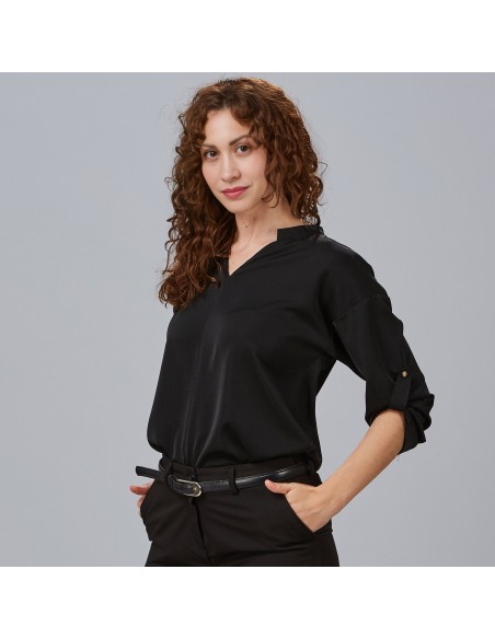 BLUSA MUJER MANGA ROLL UP MICAELA
