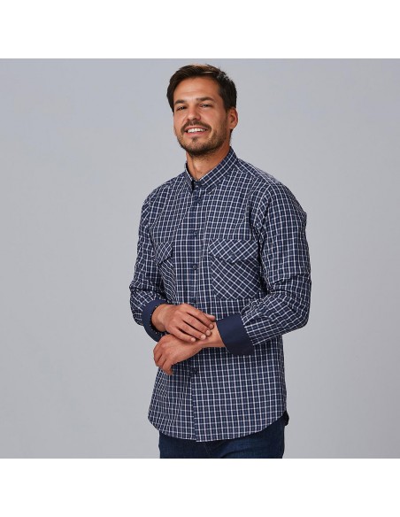 CAMISA HOMBRE SLIM FIT CUADROS FAUSTO