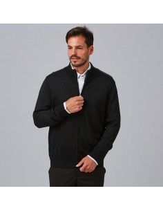 CARDIGAN HOMBRE PUNTO FINO CON CREMALLERA