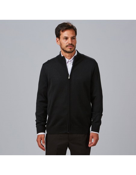 CARDIGAN HOMBRE PUNTO FINO CON CREMALLERA