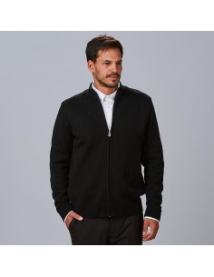 CARDIGAN HOMBRE PUNTO GRUESO CON CREMALLERA