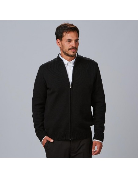 CARDIGAN HOMBRE PUNTO GRUESO CON CREMALLERA