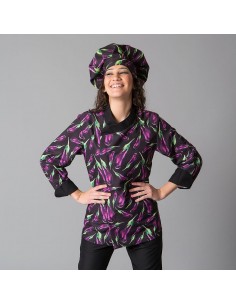 CHAQUETA COCINA UNISEX BERENJENAS