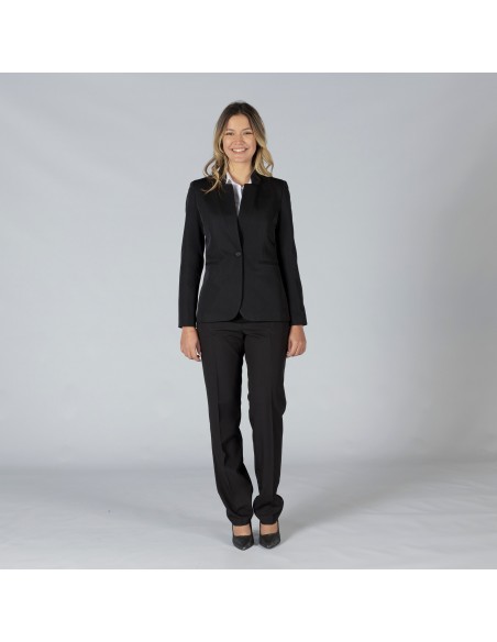 AMERICANA MUJER 1 BOTON SOLAPA INVERTIDA TRIVIAL