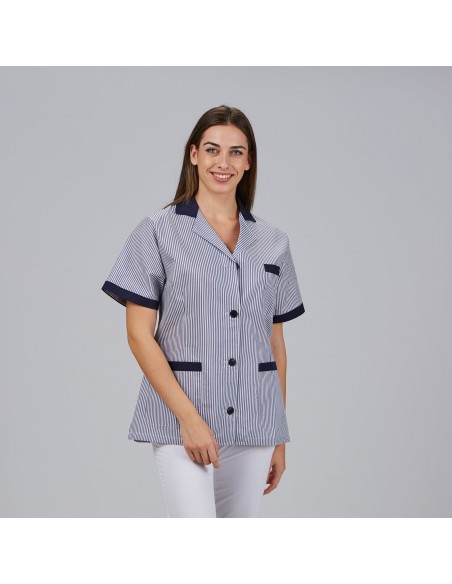 BATA MUJER CORTA VICHY M/C COMBINADA