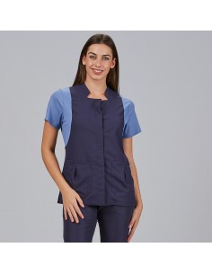 BLUSA MUJER BOTON OCULTO M/C CARMINA