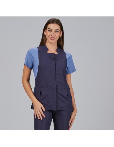 BLUSA MUJER BOTON OCULTO M/C CARMINA