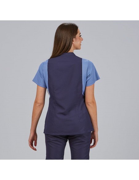 BLUSA MUJER BOTON OCULTO M/C CARMINA