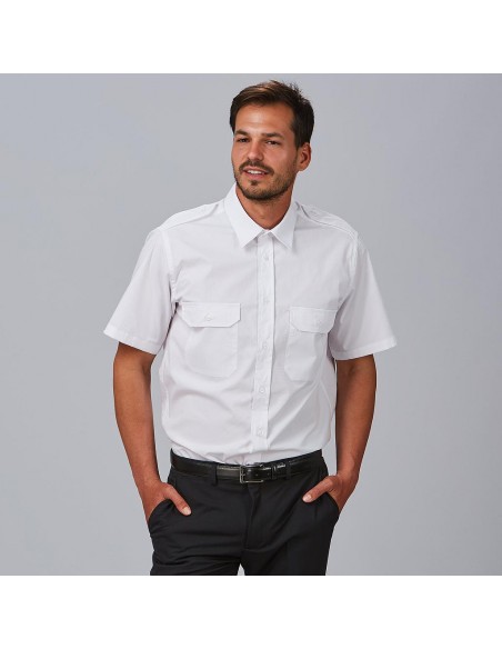 CAMISA UNISEX CHARRETERAS M/C ELASTAN