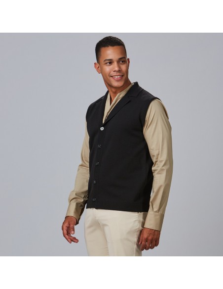 CHALECO CUELLO SOLAPA ABOTONADO HOMBRE