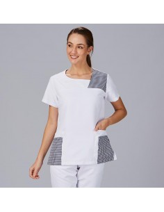 BLUSA MUJER CERRADA COMBI NAVAS