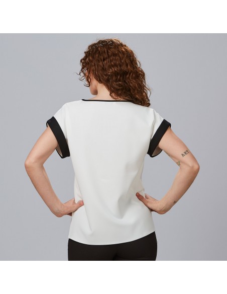 BLUSA MUJER MANGA CORTA VUELTA