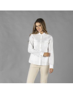 GUAYABERA MUJER CUELLO MAO ISABELA