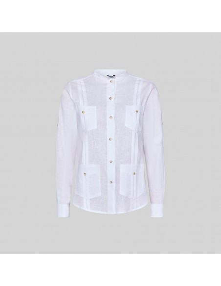 GUAYABERA MUJER CUELLO MAO ISABELA