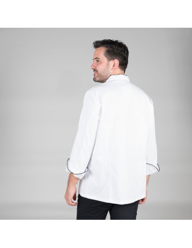 CHAQUETA COCINA UNISEX NAPOLES BLANCA VIVO COLOR