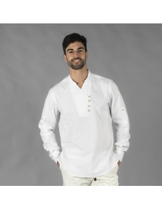 CAMISA HOMBRE CHAMBRAY CUELLO MAO NIAS