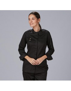 CHAQUETA COCINA MUJER SATEN ALGODON SOLA