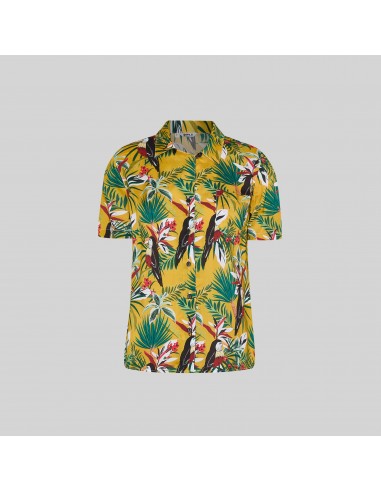 CAMISA MUJER CUELLO SOLAPA HAWAIANA