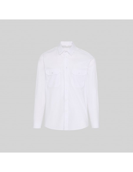 CAMISA UNISEX CHARRETERAS M/L ELASTAN