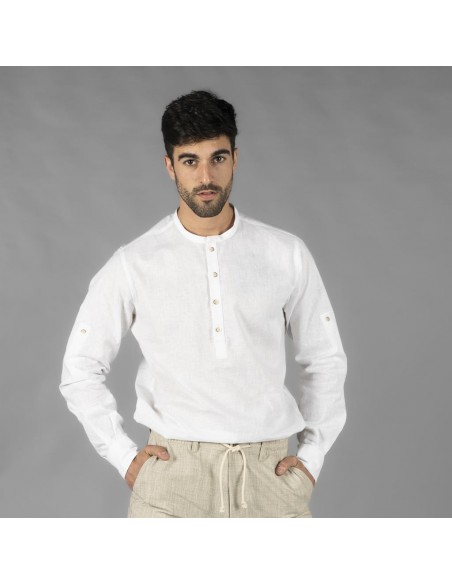 CAMISA HOMBRE LINO/COTTON CUELLO MAO TIWI