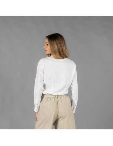 CAMISA MUJER LINO/COTTON CUELLO MAO KAULA