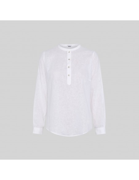CAMISA MUJER LINO/COTTON CUELLO MAO KAULA CAMISA MUJER LINO/COTTON CUELLO MAO KAULA