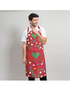 DELANTAL AGATHA NAVIDAD 80X68 CM