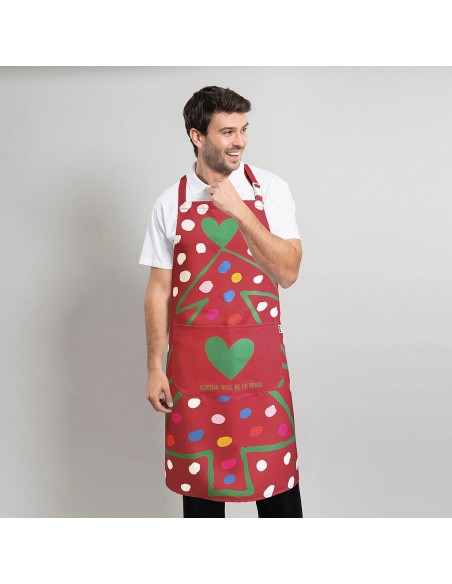 DELANTAL AGATHA NAVIDAD 80X68 CM