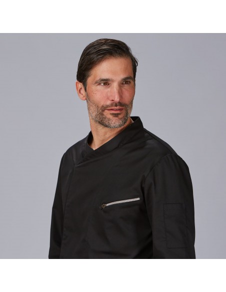 CHAQUETA COCINA UNISEX SATEN ALGODON VICO