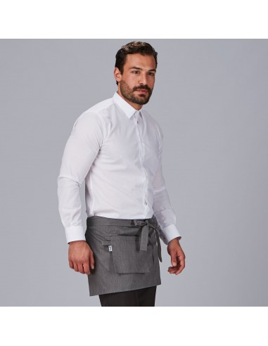 DELANTAL CORTO BOLSILLO CARTERA SARGA RECICLADA 35X67 CM