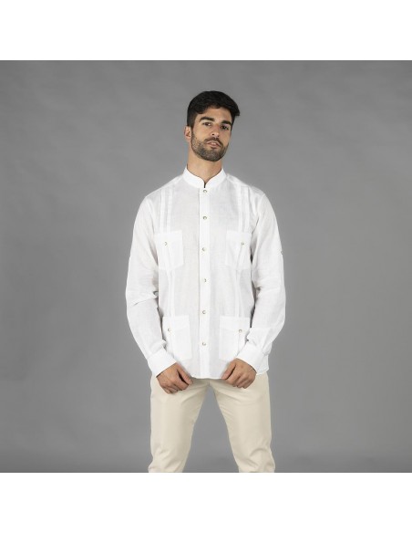 GUAYABERA HOMBRE CUELLO MAO BORNEO